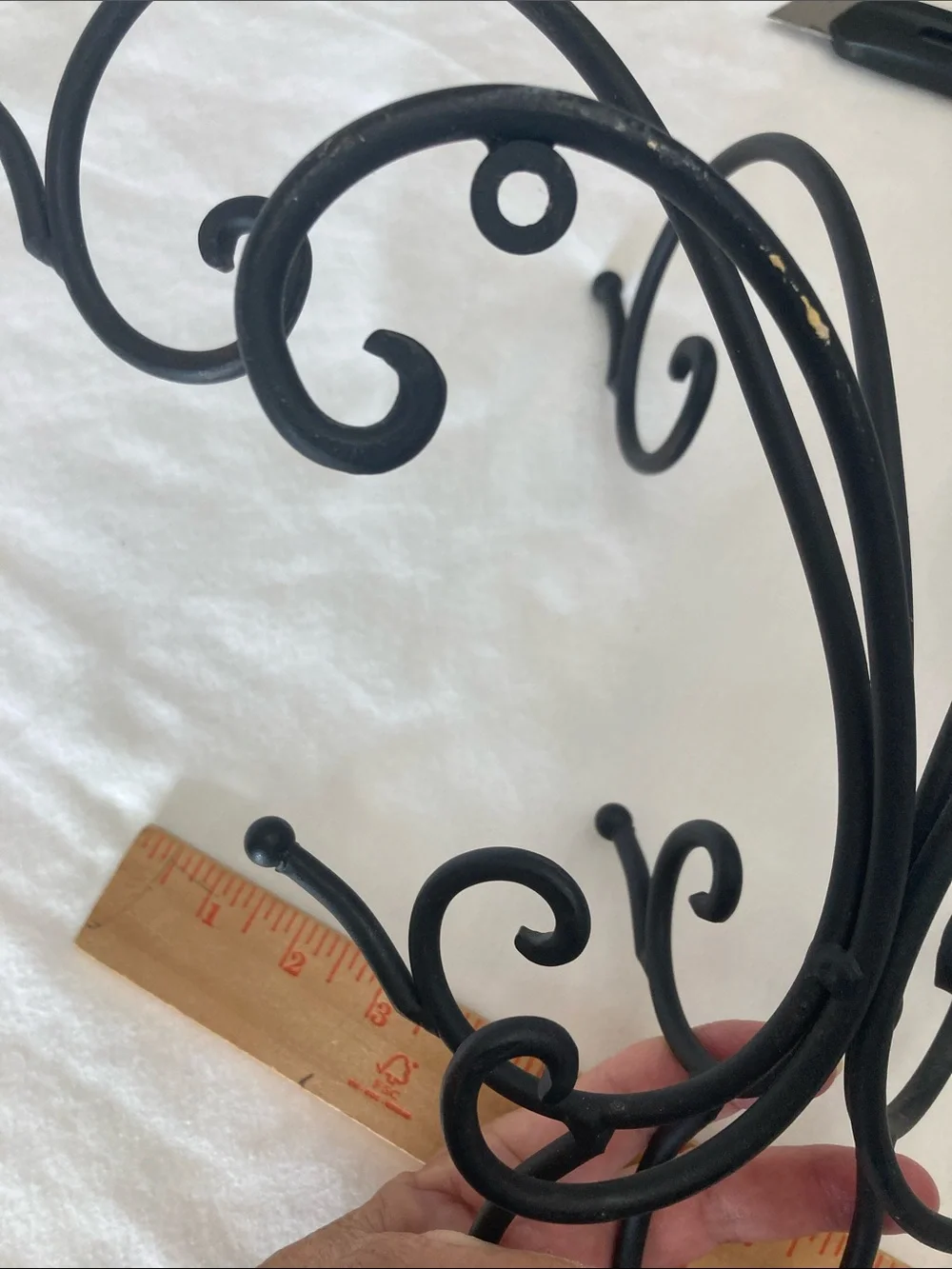 Black Decorative Metal Wall Hook for coats, jewelry hats etc. Brand Unspecified
